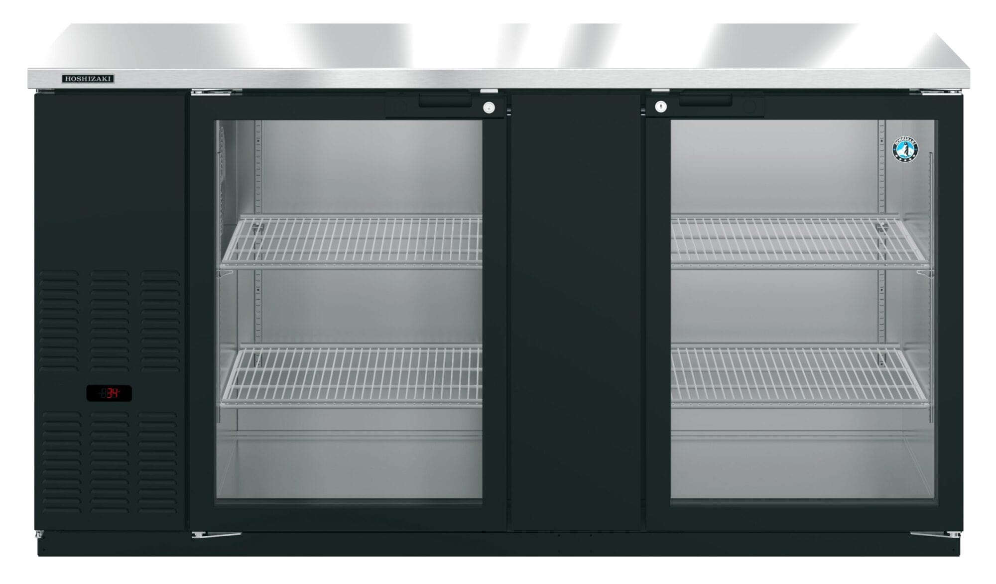 Hoshizaki Hoshizaki BB69-G Back Bar Refrigerator – Glass Swing Doors, 2 Sections