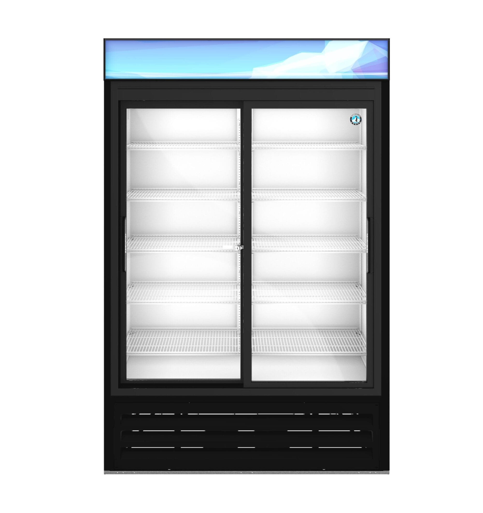 Hoshizaki Hoshizaki RM-45-SD-HC-BLK Glass Door Merchandiser – 45 cu. ft. Commercial Refrigerator (Black Finish, Sliding Doors)