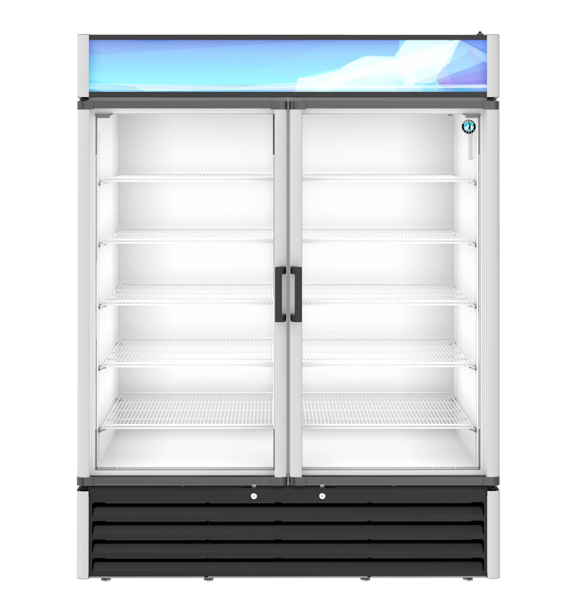 Hoshizaki Hoshizaki RM-49-HC Glass Door Merchandiser – 2-Door High-Capacity Display Refrigerator