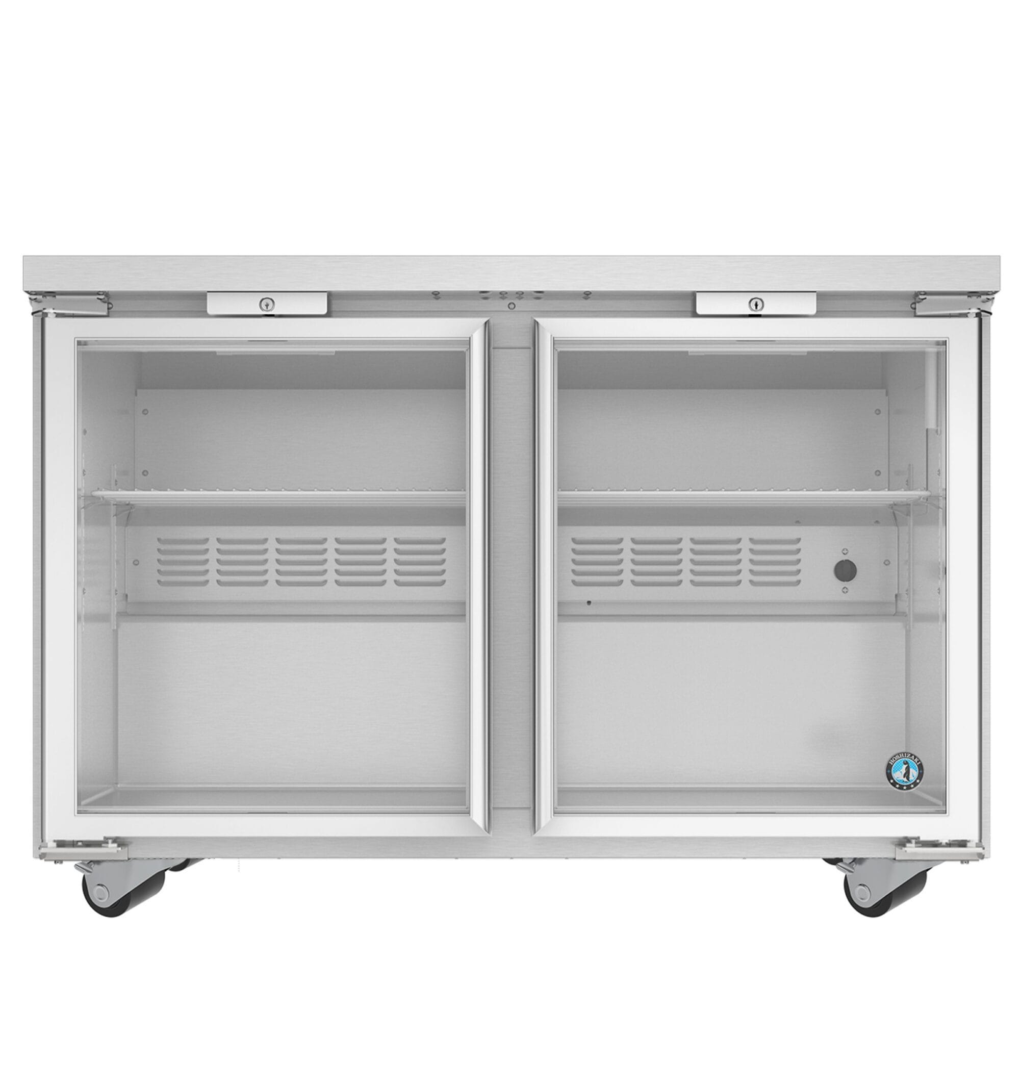 Hoshizaki Hoshizaki UR48B-GLP01 Undercounter Low Profile Refrigerator – 48” Two-Section with Glass Doors