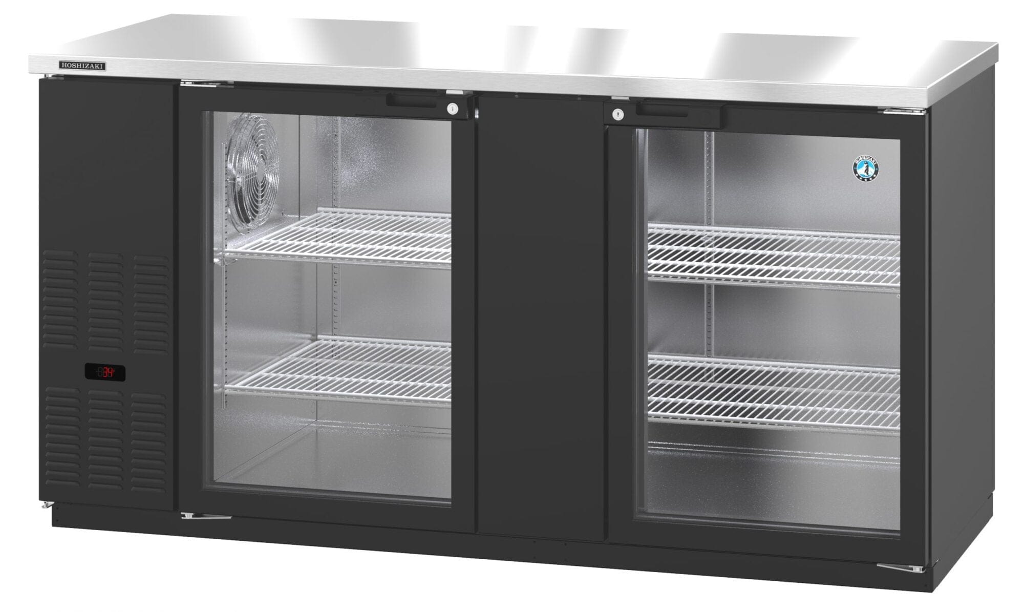 Hoshizaki Hoshizaki BB69-G Back Bar Refrigerator – Glass Swing Doors, 2 Sections