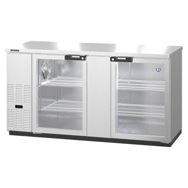 Hoshizaki Hoshizaki BB69-G-S Back Bar Refrigerator – Stainless Steel, Glass Swing Doors, 2 Sections