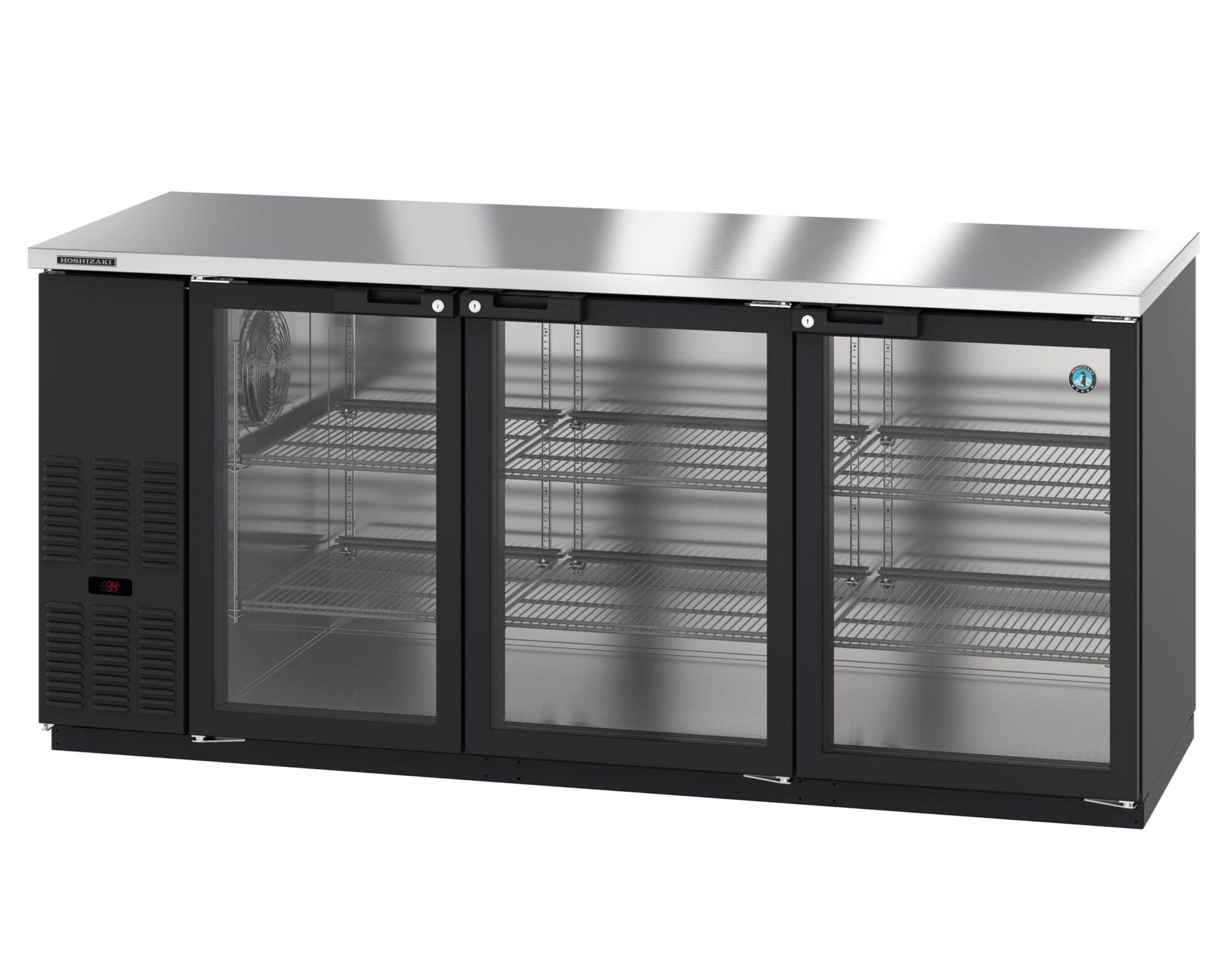 Hoshizaki Hoshizaki BB80-G Back Bar Refrigerator – Glass Swing Doors, 3 Sections