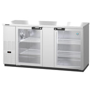 Hoshizaki Hoshizaki BB80-G-S Back Bar Refrigerator – Stainless Steel, Glass Swing Doors, 3 Sections