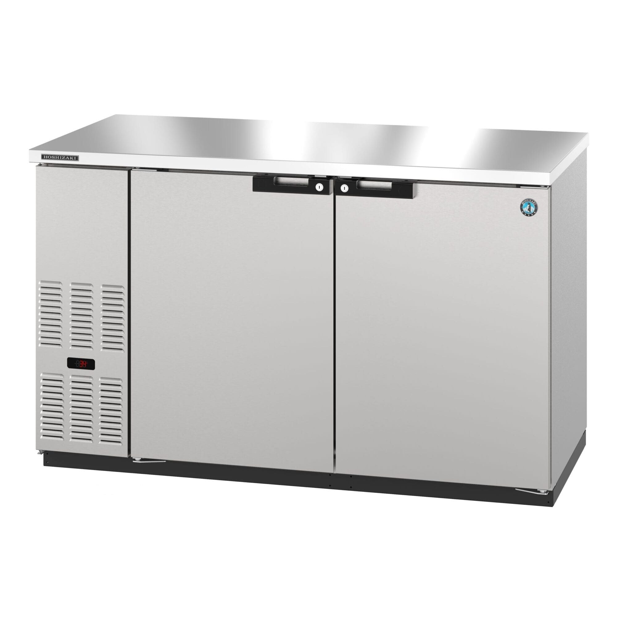 Hoshizaki Hoshizaki BB80-G-S Back Bar Refrigerator – Stainless Steel, Glass Swing Doors, 3 Sections