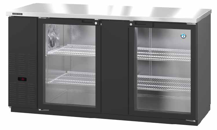 Hoshizaki Hoshizaki BB80-G-S Back Bar Refrigerator – Stainless Steel, Glass Swing Doors, 3 Sections