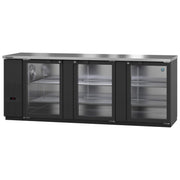 Hoshizaki Hoshizaki BB80-G-S Back Bar Refrigerator – Stainless Steel, Glass Swing Doors, 3 Sections