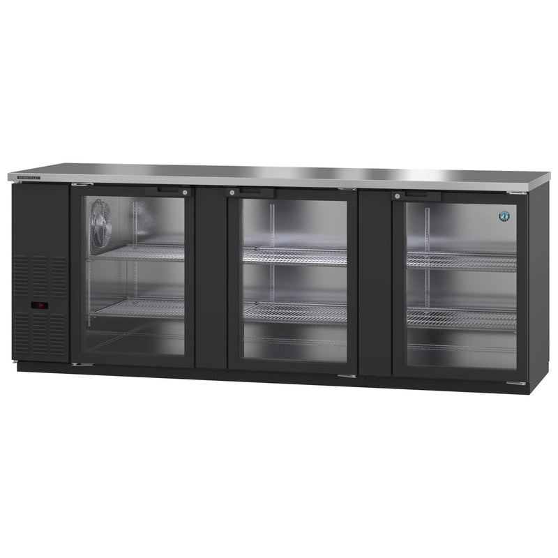 Hoshizaki Hoshizaki BB80-G-S Back Bar Refrigerator – Stainless Steel, Glass Swing Doors, 3 Sections