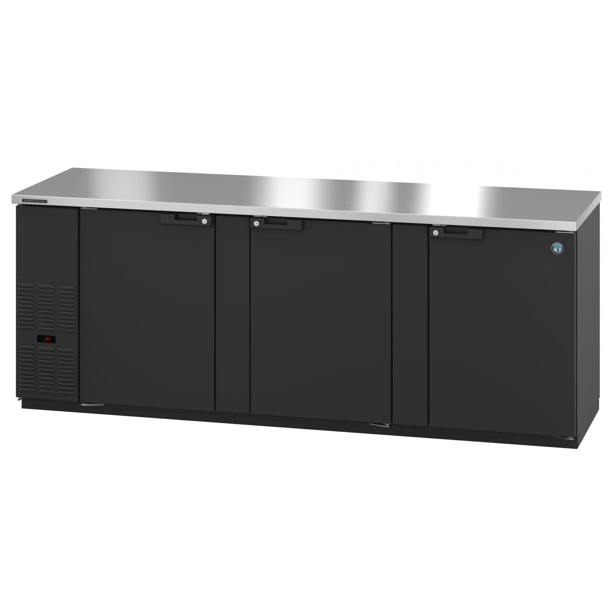 Hoshizaki Hoshizaki BB95 Back Bar Refrigerator – Stainless Steel, 3 Swing Doors