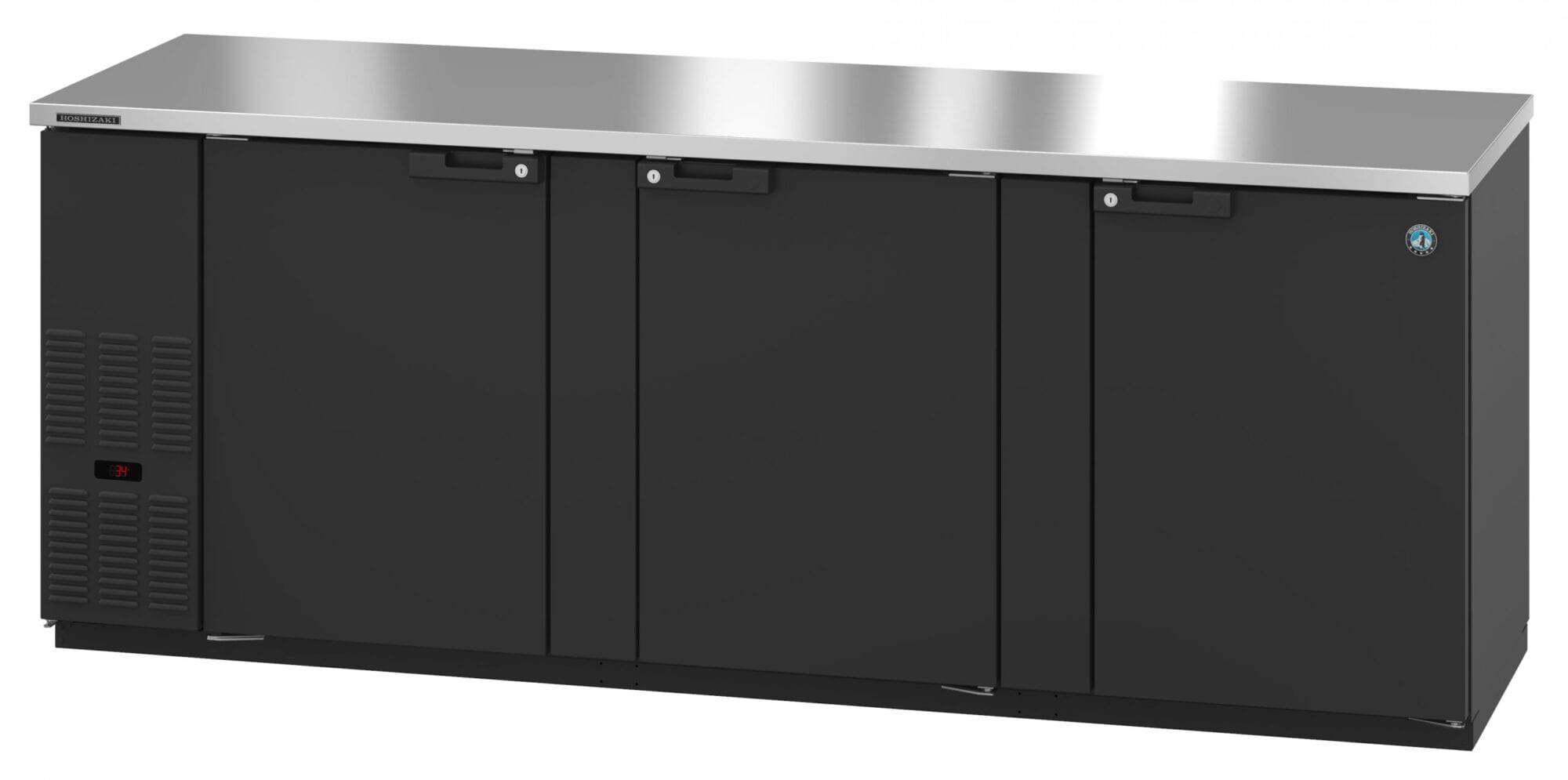 Hoshizaki Hoshizaki BB95 Back Bar Refrigerator – Stainless Steel, 3 Swing Doors