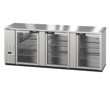 Hoshizaki Hoshizaki BB95-G-S Back Bar Refrigerator – Stainless Steel, Glass Swing Doors, 3 Sections