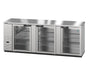 Hoshizaki Hoshizaki BB95-G-S Back Bar Refrigerator – Stainless Steel, Glass Swing Doors, 3 Sections