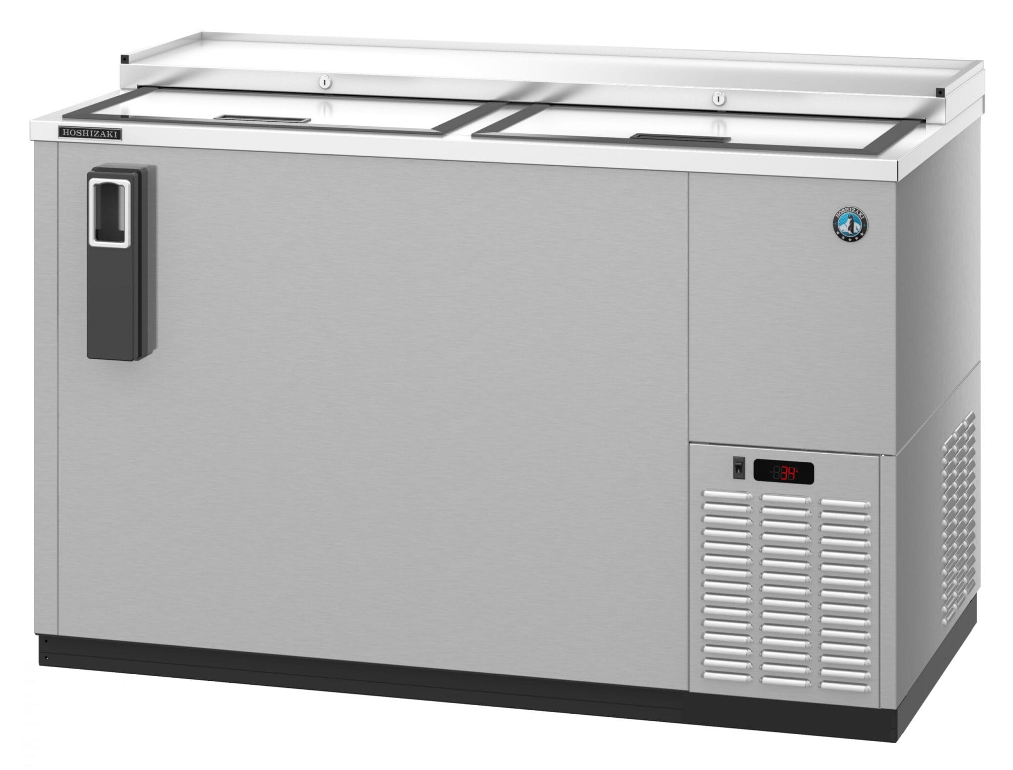 Hoshizaki Hoshizaki CC50-S Slide Top Bottle Cooler – 2 Lids, 14.4 cu. ft., Stainless Steel Interior
