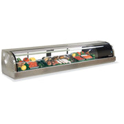 Hoshizaki Hoshizaki HNC-210BA-L-SLH Stainless Steel Countertop Refrigerated Display Case with LED Lights