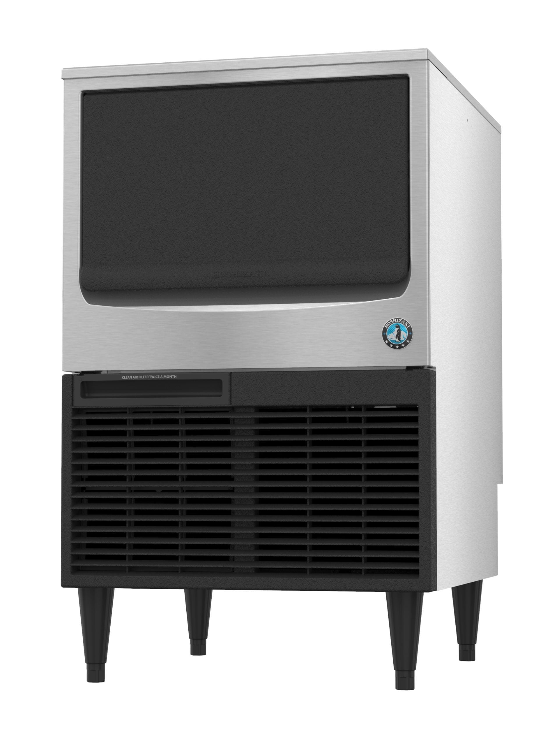 Hoshizaki Hoshizaki KM-161BAJ Self-Contained Crescent Cuber with Built-In Storage Bin – Air-Cooled, 163 lbs/day