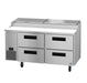 Hoshizaki Hoshizaki PR67B-D4 – 67" Pizza Prep Table with Drawers