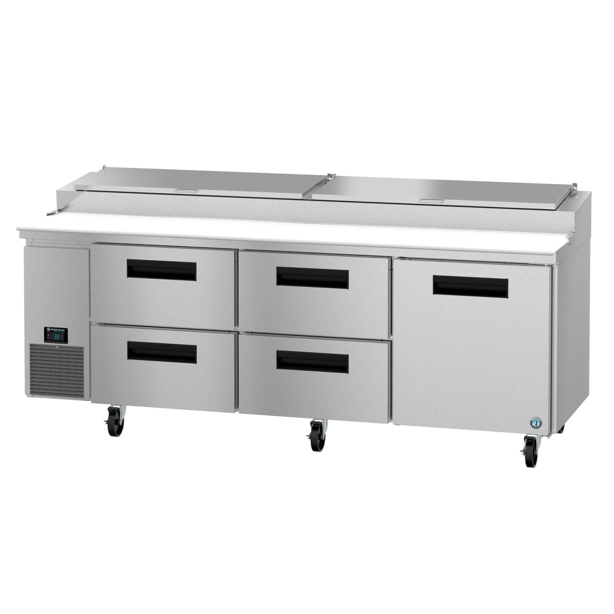 Hoshizaki Hoshizaki PR93B-D4 – 93" Pizza Prep Table with Four Drawers and One Door