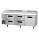 Hoshizaki Hoshizaki PR93B-D4 – 93" Pizza Prep Table with Four Drawers and One Door