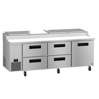 Hoshizaki Hoshizaki PR93B-D4 – 93" Pizza Prep Table with Four Drawers and One Door