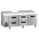 Hoshizaki Hoshizaki PR93B-D4 – 93" Pizza Prep Table with Four Drawers and One Door