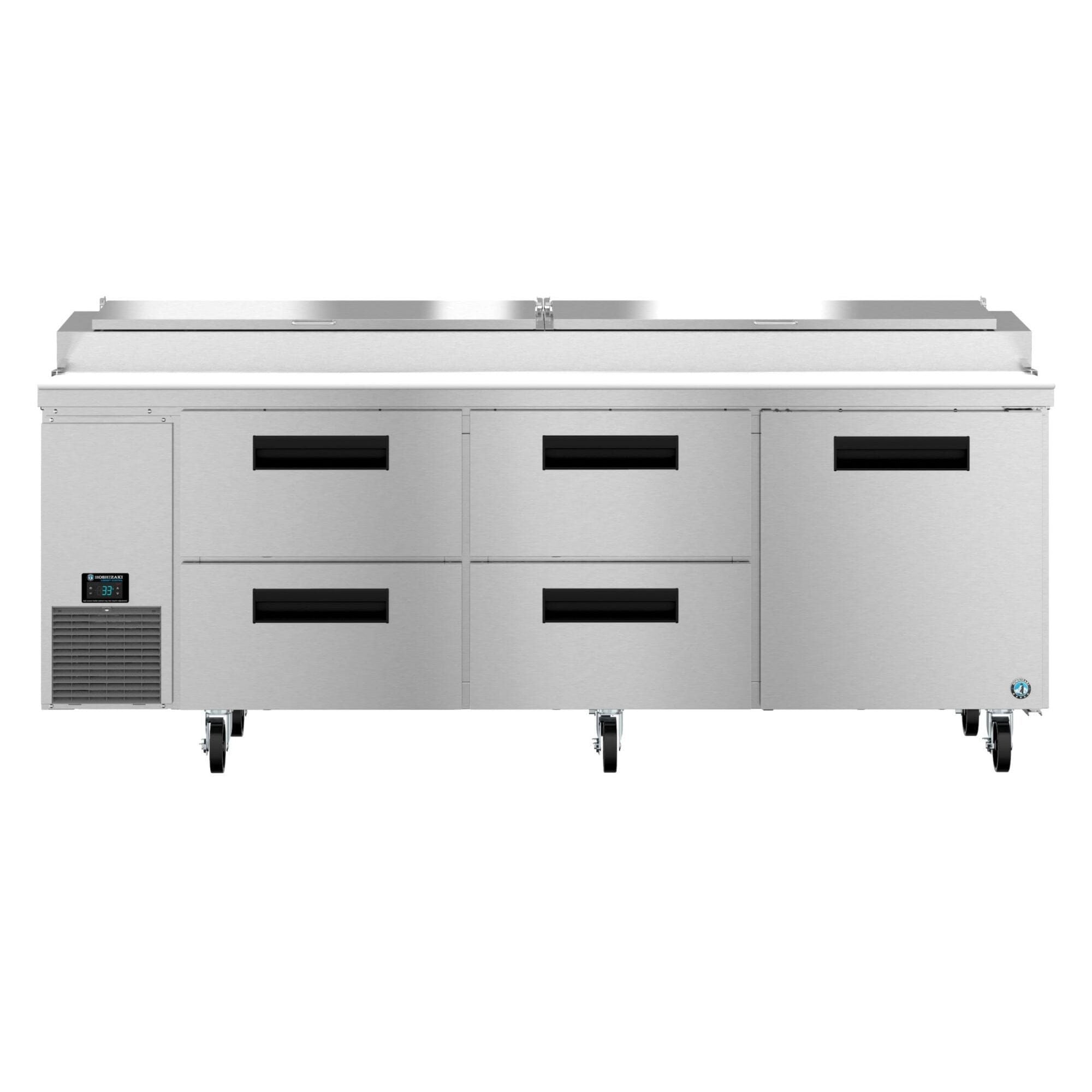 Hoshizaki Hoshizaki PR93B-D4 – 93" Pizza Prep Table with Four Drawers and One Door