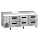 Hoshizaki Hoshizaki PR93B-D6 – 93" Pizza Prep Table with 6 Drawers
