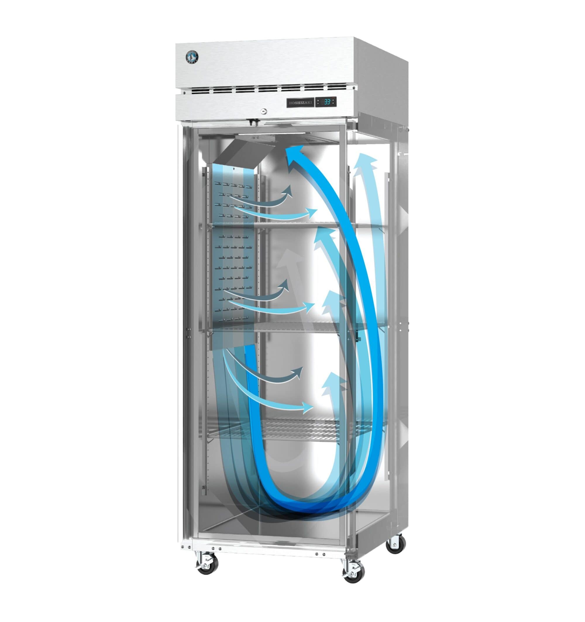 Hoshizaki Hoshizaki R1A-FSL 27.5" Upright Reach-In Refrigerator – Full Stainless Door, Left Hinge