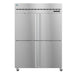 Hoshizaki Hoshizaki R2A-HS 55" Two Section Half Stainless Door Reach-In Refrigerator