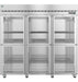 Hoshizaki Hoshizaki R3A-HG 82.5" Three Section Half Glass Door Reach-In Refrigerator