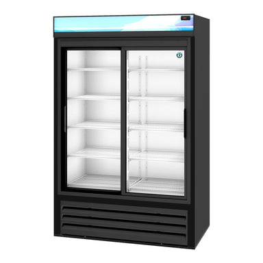 Hoshizaki Hoshizaki RM-45-SD-HC-BLK Glass Door Merchandiser – 45 cu. ft. Commercial Refrigerator (Black Finish, Sliding Doors)