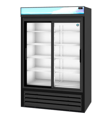 Hoshizaki Hoshizaki RM-45-SD-HC-BLK Glass Door Merchandiser – 45 cu. ft. Commercial Refrigerator (Black Finish, Sliding Doors)