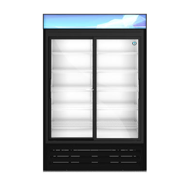 Hoshizaki Hoshizaki RM-45-SD-HC-BLK Glass Door Merchandiser – 45 cu. ft. Commercial Refrigerator (Black Finish, Sliding Doors)