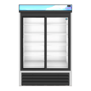 Hoshizaki Hoshizaki RM-45-SD-HC Glass Door Merchandiser – 2-Section Sliding Door Display Refrigerator