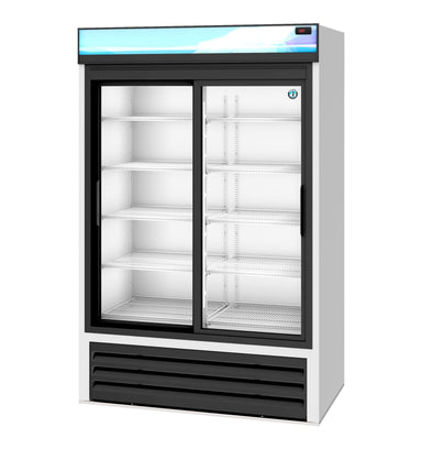 Hoshizaki Hoshizaki RM-45-SD-HC Glass Door Merchandiser – 2-Section Sliding Door Display Refrigerator