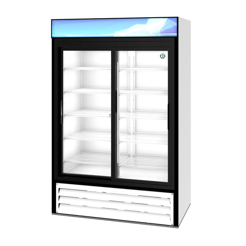 Hoshizaki Hoshizaki RM-45-SD-HC-WHT Glass Door Merchandiser – 45 cu. ft. Commercial Refrigerator (White Finish, Sliding Doors)