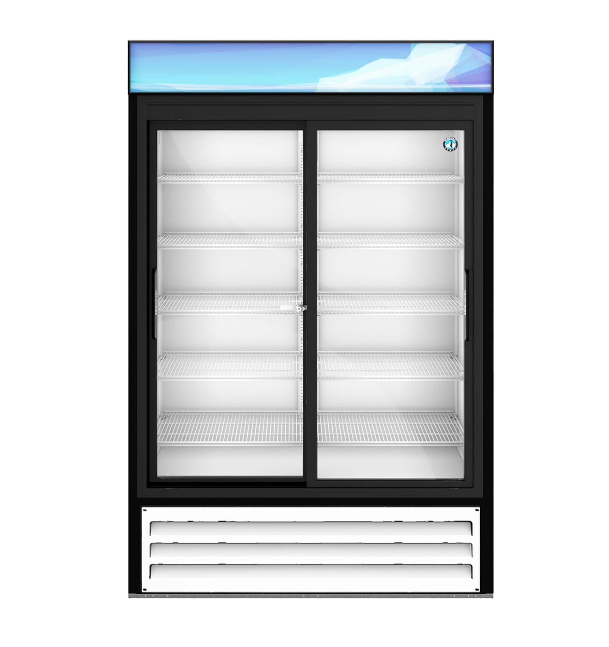 Hoshizaki Hoshizaki RM-45-SD-HC-WHT Glass Door Merchandiser – 45 cu. ft. Commercial Refrigerator (White Finish, Sliding Doors)