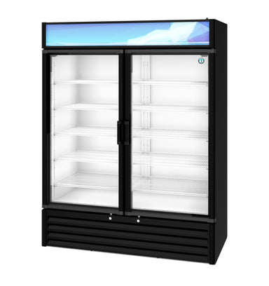 Hoshizaki Hoshizaki RM-49-HC-BLK Glass Door Merchandiser – 49 cu. ft. Commercial Refrigerator (Black Finish, Swing Doors)