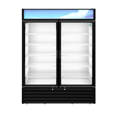 Hoshizaki Hoshizaki RM-49-HC-BLK Glass Door Merchandiser – 49 cu. ft. Commercial Refrigerator (Black Finish, Swing Doors)