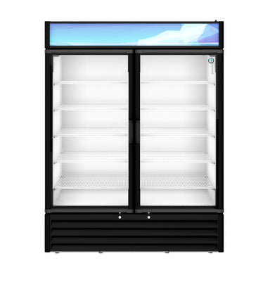 Hoshizaki Hoshizaki RM-49-HC-BLK Glass Door Merchandiser – 49 cu. ft. Commercial Refrigerator (Black Finish, Swing Doors)