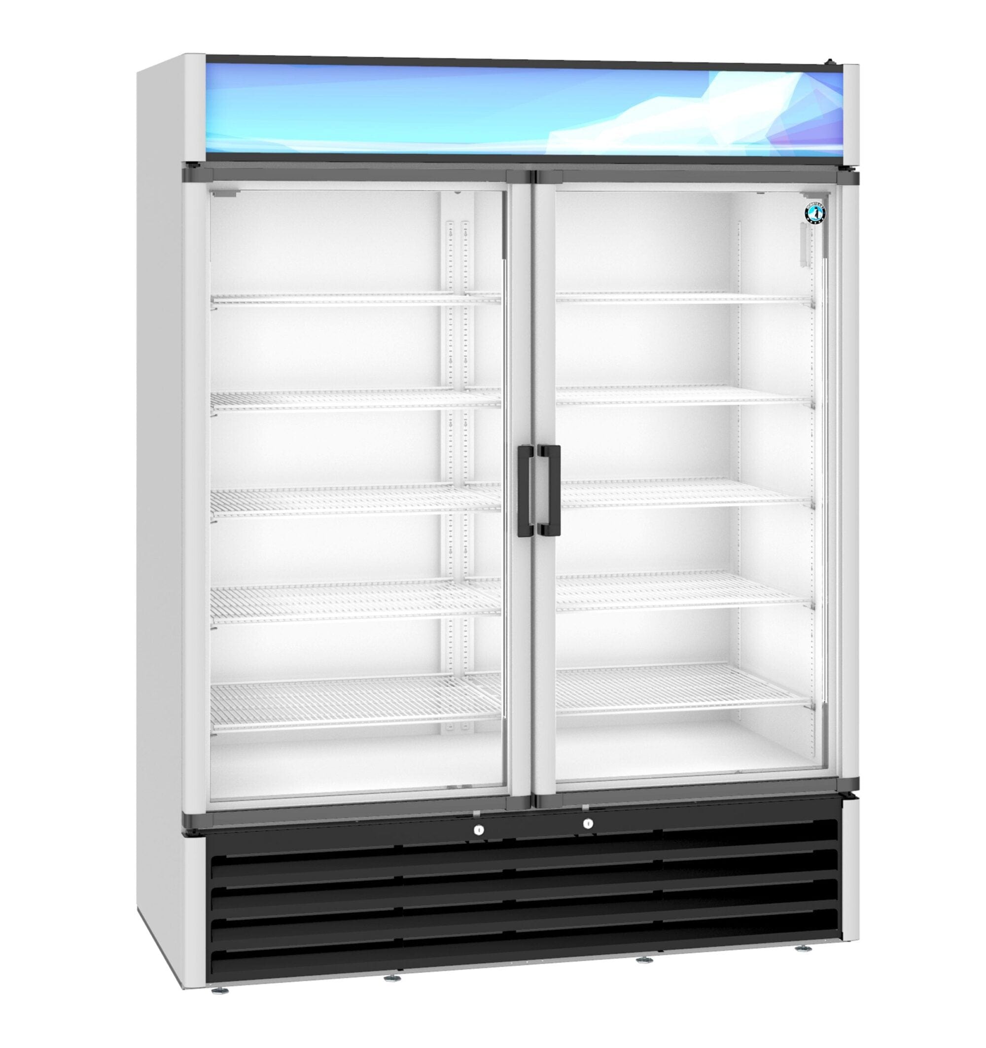 Hoshizaki Hoshizaki RM-49-HC Glass Door Merchandiser – 2-Door High-Capacity Display Refrigerator