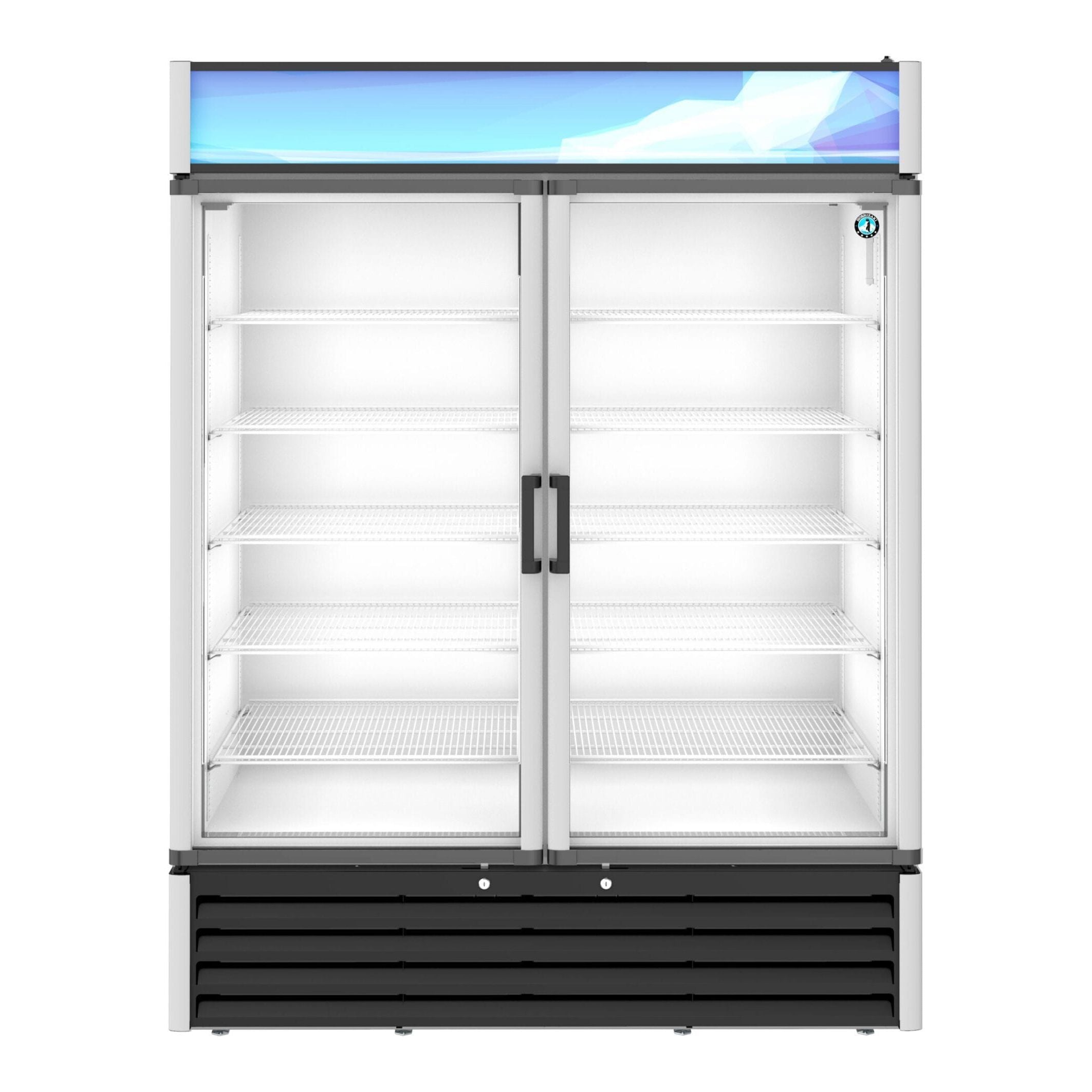 Hoshizaki Hoshizaki RM-49-HC Glass Door Merchandiser – 2-Door High-Capacity Display Refrigerator