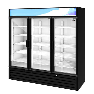 Hoshizaki Hoshizaki RM-65-HC-BLK Glass Door Merchandiser – 65 cu. ft. Commercial Refrigerator (Black Finish, Swing Doors)