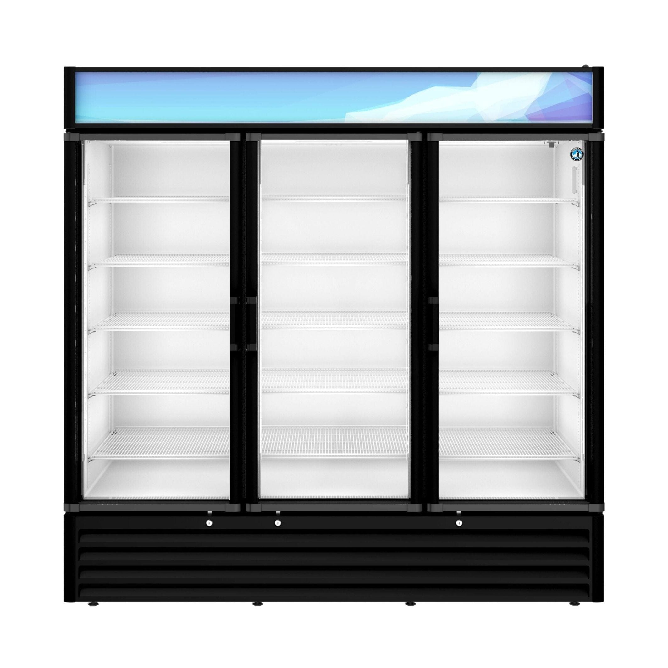Hoshizaki Hoshizaki RM-65-HC-BLK Glass Door Merchandiser – 65 cu. ft. Commercial Refrigerator (Black Finish, Swing Doors)