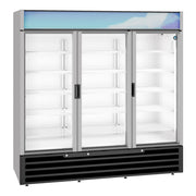 Hoshizaki Hoshizaki RM-65-HC Glass Door Merchandiser – 3-Door High-Capacity Display Refrigerator