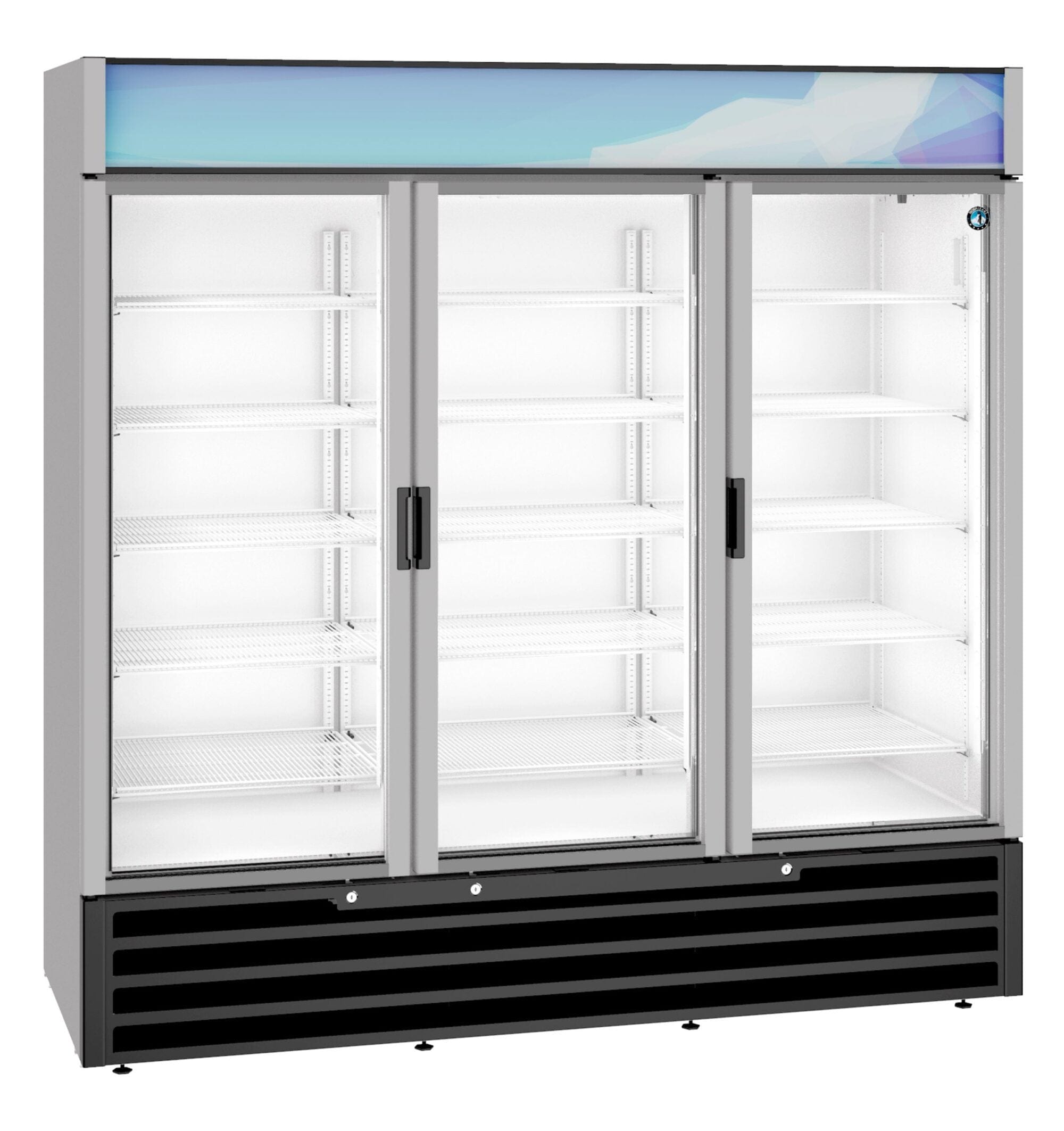 Hoshizaki Hoshizaki RM-65-HC Glass Door Merchandiser – 3-Door High-Capacity Display Refrigerator