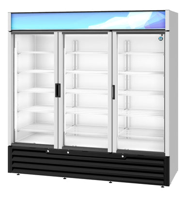 Hoshizaki Hoshizaki RM-65-HC Glass Door Merchandiser – 3-Door High-Capacity Display Refrigerator
