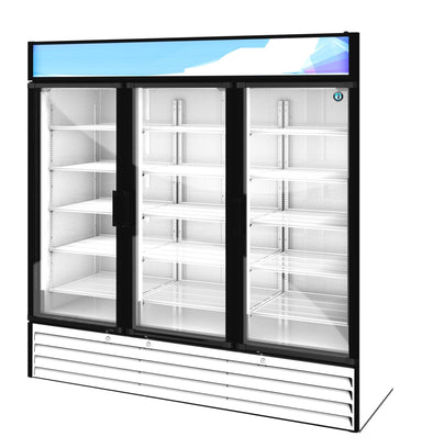 Hoshizaki Hoshizaki RM-65-HC-WHT Glass Door Merchandiser – 65 cu. ft. Commercial Refrigerator (White Finish, Swing Doors)