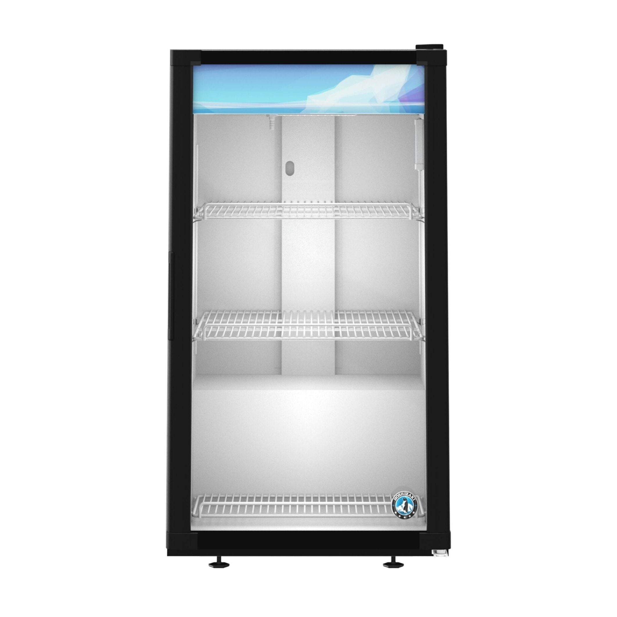 Hoshizaki Hoshizaki RM-7-HC-BLK Glass Door Merchandiser – 7 cu. ft. Countertop Refrigerator
