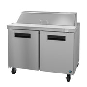 Hoshizaki Hoshizaki SR48B-12 48" Sandwich Top Prep Refrigerator – Two-Section, One Door