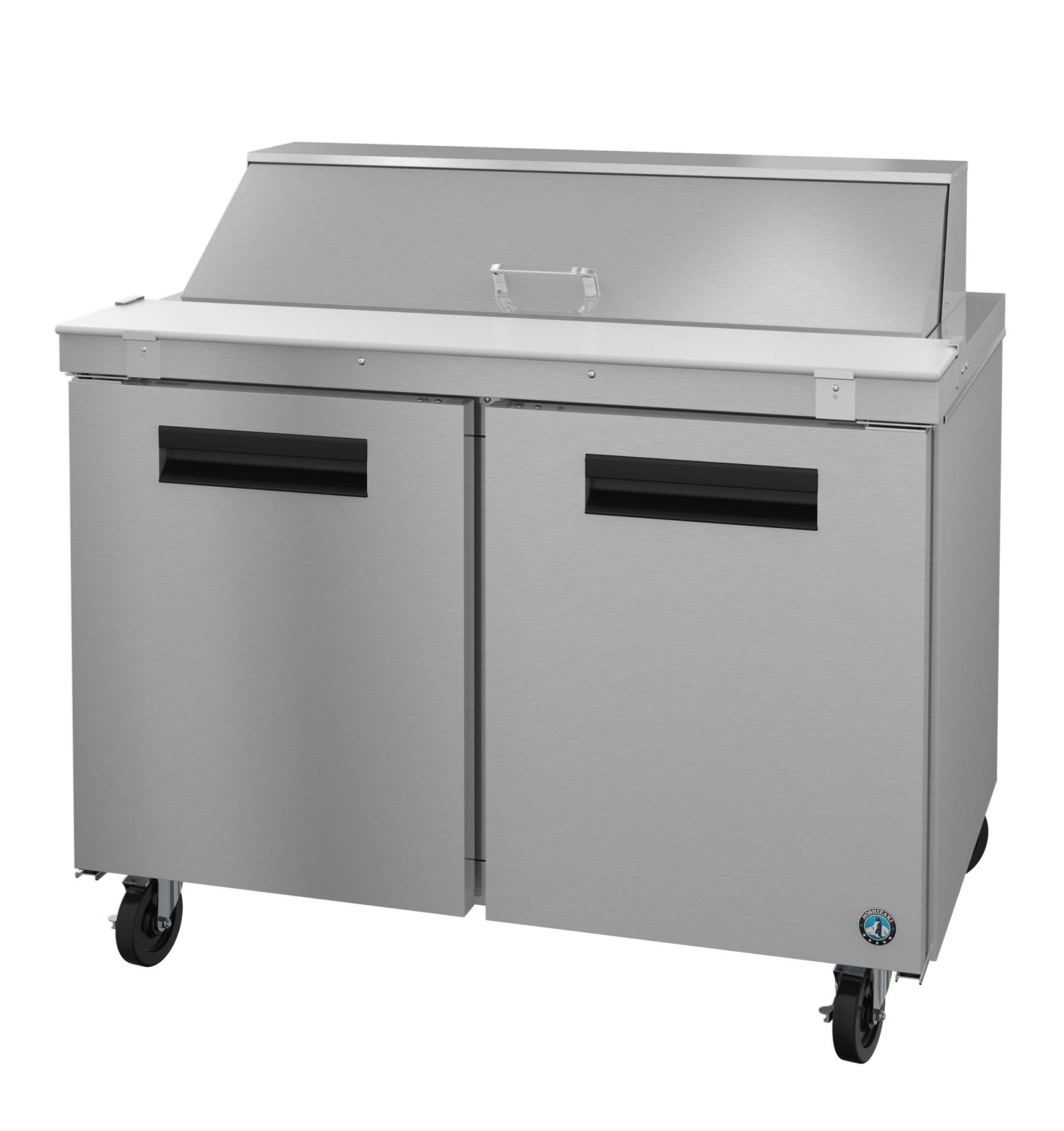 Hoshizaki Hoshizaki SR48B-12 48" Sandwich Top Prep Refrigerator – Two-Section, One Door